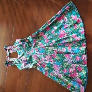 LONDON TIMES Floral Halter Dress